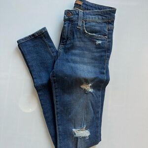 Joe's Jeans Dark Blue Distressed Skinny Jeans